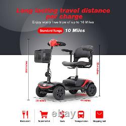 USA 4 Wheel Mobility Scooter Powered Wheelchair Electric Device Compact Travel