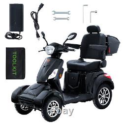 VEVOR Heavy Duty 4-Wheel Mobility Scooters 31 Miles 3-Speed 800W 500lbs Capacity