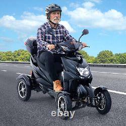 VEVOR Heavy Duty 4-Wheel Mobility Scooters 40 Miles 3-Speed 500W 450lbs Capacity