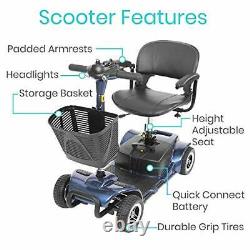 Vive 4 Wheel Mobility Scooter Electric Powered Wheelchair Device Compact Hea