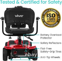 Vive 4 Wheel Mobility Scooter Electric Powered Wheelchair Device Compact Hea