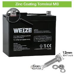 Weize 12V 75AH Deep Cycle Battery SLA for Scooter Wheelchair Mobility UB12750