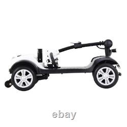White Mobility Scooter Power 300 lbs Wheel Chair Electric Device Compact 300w