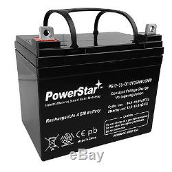 (2) Powerstar Remplacement 12v 35ah U1 Fauteuil Roulant Électrique Batteries De Scooter