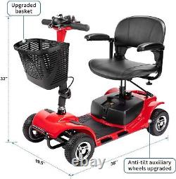 2024 Scooter de mobilité à 4 roues pliable électrique de voyage à propulsion pour fauteuil roulant