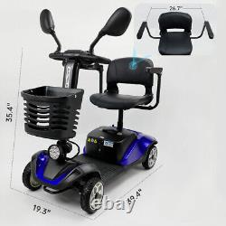 24V 4 Roues Scooter de mobilité électrique pour personnes âgées à mobilité réduite, fauteuil roulant électrique, US O