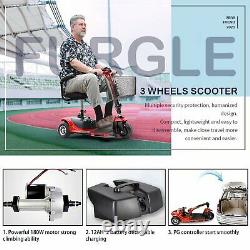 3-wheel Mobility Scooter Electric Powered Mobile Wheelchair Device Pour Adultes