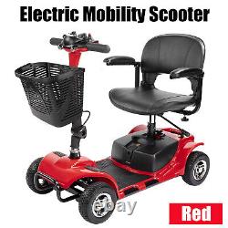4 Roues Mobilité Scooter Power Wheel Chaise Électrique Device Compact Travel Red