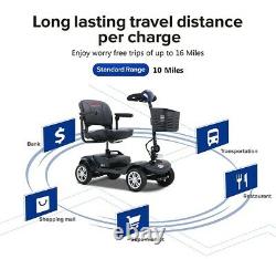 4 Roues Scooter De Mobilité Électrique Fauteuil Roulant Pliable Lightweight Adults Travel