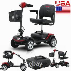 4 Wheel Mobility Scooter Electric Powered Wheelchair Device Travel Compact (en Italien)