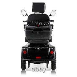 800W 60V 20AH Scooter de Mobilité à Trois Roues Batterie Fauteuil Roulant pour Personnes Âgées Noir