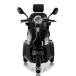 800W 60V 20AH Scooter de Mobilité à Trois Roues Batterie Fauteuil Roulant pour Personnes Âgées Noir