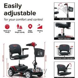 Adult Mobility Scooter Device Electric Power 4-wheel Compact Scooter Wheel Chair