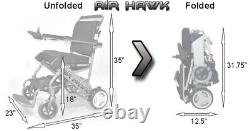 Air Hawk Fauteuil Roulant Électrique Léger Pliable 41lbs