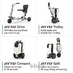 Atto Deluxe Folding Lightweight Mobility Scooter Moving Life Travel Fauteuil Roulant