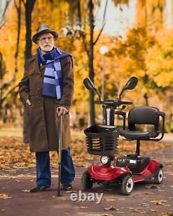 Cadeau de la Saint-Valentin Scooter de mobilité à 4 roues Chaise roulante électrique pour personnes âgées Protection contre les pentes