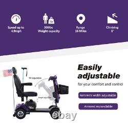 Dispositif de fauteuil roulant électrique à 4 roues 2pcs 20AH batterie avec panier de chargeur