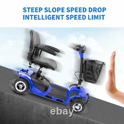 Dispositif de fauteuil roulant électrique à batterie pour scooter de mobilité à 4 roues pour voyage, bleu, neuf.