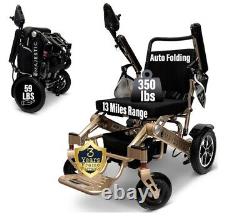 Fauteuil Roulant Électrique 2024 Pliable Automatiquement Léger Tout Terrain Pliable et Voyage