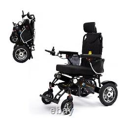 Fauteuil Roulant Électrique Léger à Recul Manuel Pliable et Portable