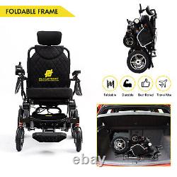 Fauteuil Roulant Électrique Léger à Recul Manuel Pliable et Portable