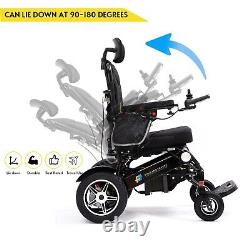 Fauteuil Roulant Électrique Léger à Recul Manuel Pliable et Portable