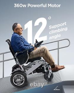 Fauteuil Roulant Électrique Pliable Intelligent Tout Terrain 4 Roues Scooters de Mobilité