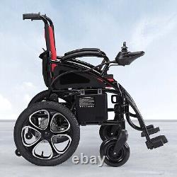 Fauteuil Roulant Électrique Tout Terrain Pliable Intelligent Robuste Rouge