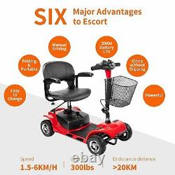 Fauteuil Roulant Léger Réglable De Chaise De Pli Réglable De Scooter De 4 Roues