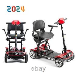 Fauteuil roulant électrique à 4 roues 24V 12AH Scooter de mobilité motorisé pliable