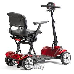 Fauteuil roulant électrique à 4 roues 24V 12AH Scooter de mobilité motorisé pliable