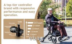 Fauteuil roulant électrique intelligent 3 en 1 et déambulateur léger avec siège