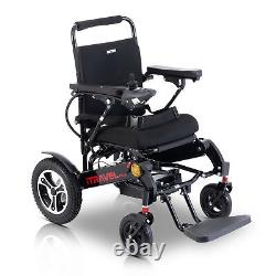 Fauteuil roulant électrique pliable, léger et intelligent, avec une vitesse de 4 mph, idéal pour les déplacements.