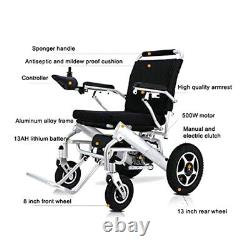 Fauteuil roulant électrique pliable pour adultes, fauteuil roulant tout-terrain robuste.