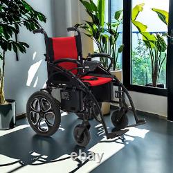 Fauteuil roulant électrique pliable tout-terrain 500W avec deux batteries.