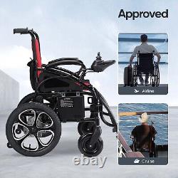 Fauteuil roulant électrique pliable tout-terrain 500W avec deux batteries.