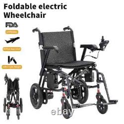 Fauteuil roulant électrique pliable tout terrain à 4 roues intelligent