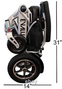 Fauteuil roulant électrique pliant Evolution léger et portable.