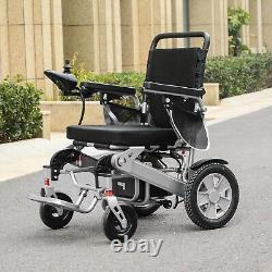 Fauteuil roulant électrique tout-terrain pliable pour adultes, moteur puissant, longue portée