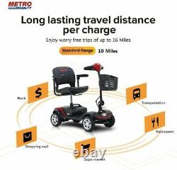 Metro Moblity 4 Wheel M1 Mobility Scooter Electric Power Mobile Wheelchair 265lb