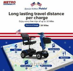 Nouveau 4 Roues Travel Mobility Scooter Portable Mobile Wheelchair Device Folding