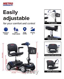 Nouveau Mobility Pliable Lightweight Electric Fauteuil Roulant Scooter + Support De Téléphone Supplémentaire