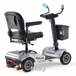 Onefun Pliage Électrique Powered Mobility Scooter 4 Wheel Wheelchair Travel Elder