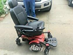 Pride Mobility Jazzy Select Gt Electric Power Fauteuil Roulant Red Black Leather Seat