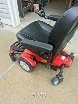 Pride Mobility Jazzy Select Gt Electric Power Fauteuil Roulant Red Black Leather Seat