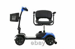 Scooter De Mobilité Pliable Portable Compact 4 Roues Pour Personnes Âgées Travel Wheelchair Red