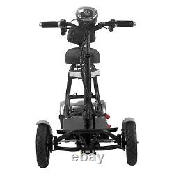 Scooter De Mobilité Pliable Portable Électrique Motorisée Jusqu'à 25 Miles Argent