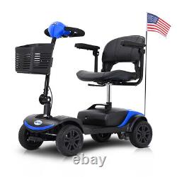 Scooter à mobilité à 4 roues: fauteuil roulant motorisé, appareil électrique pour un trajet quotidien facile.