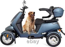 Scooter à mobilité à quatre roues avec batterie pour fauteuil roulant motorisé de 1000W, 60V et 20AH pour les seniors.