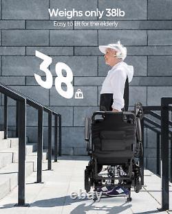 Scooter de Mobilité Électrique à 4 Roues UL Fauteuil Roulant Rollator Pliable pour Adultes Seniors US